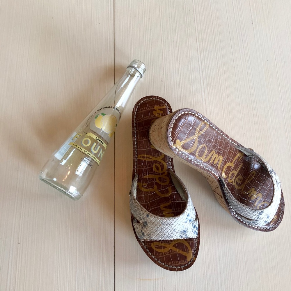 Sam Edelman Snakeskin Wedges, size 6